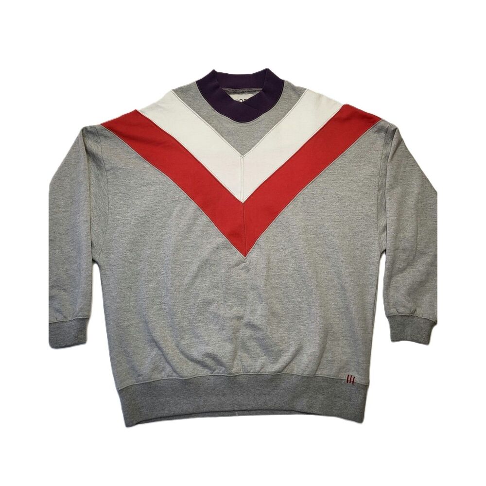 Vintage BDG Urban Outfitters Sweatshirt Womens M Gray Red White Purple Sweater